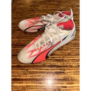 Puma Ultra Match FG/AG Soccer Cleats Mens 10.5 White Red Black 107347-01